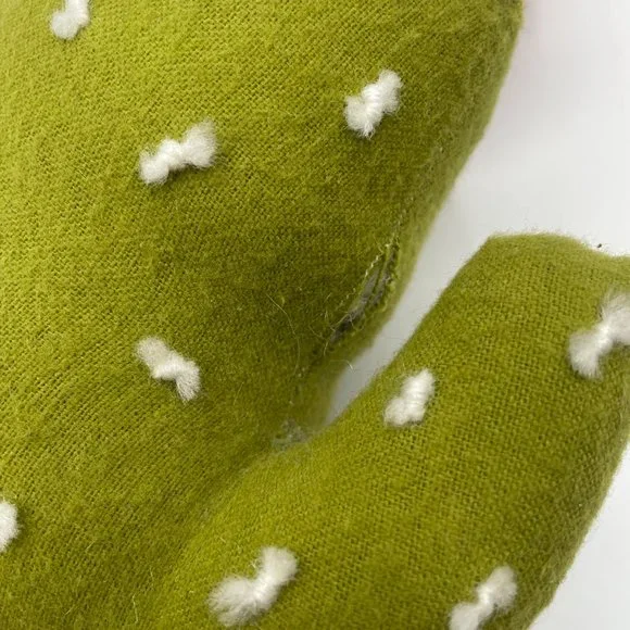 Handmade Cactus Plush Stuffed Toy with Pom Pom - Made in Portland Oregon - Picture 4 of 5